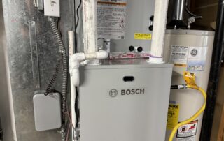 Bosch gas furnace for home heating in the Texas Hill Country