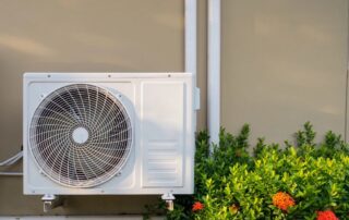Residential heat pump installed at a Texas Hill Country home